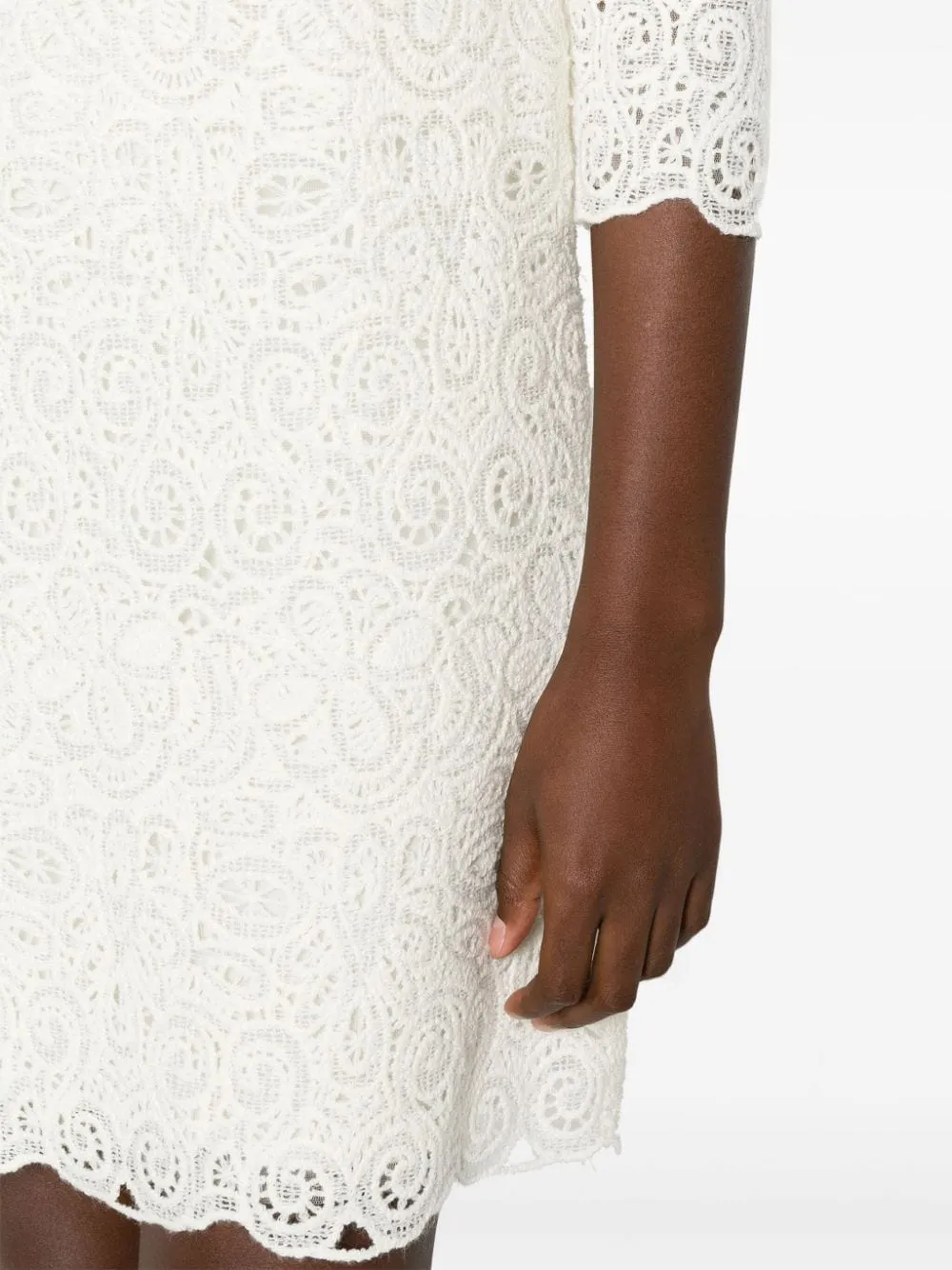 ERMANNO SCERVINO Chic and Sophisticated White Lace Dress