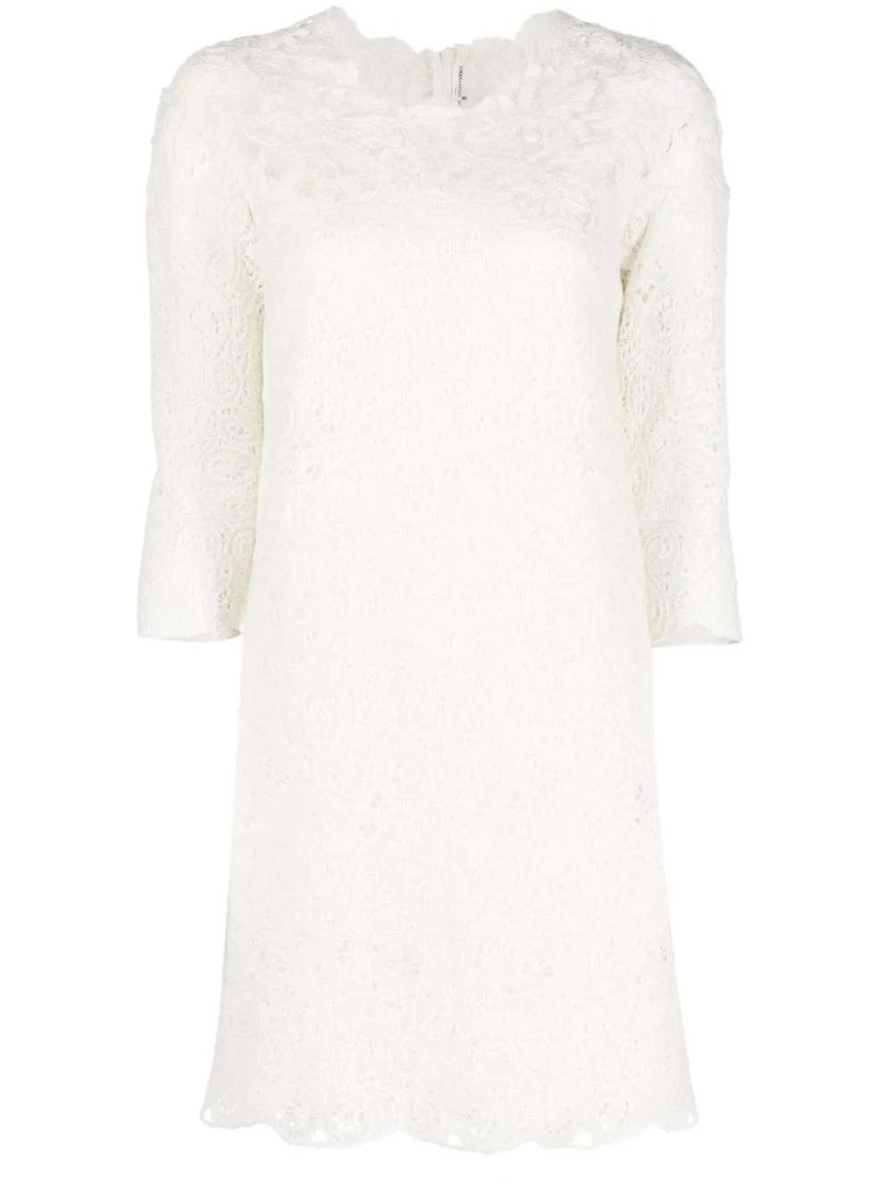 ERMANNO SCERVINO Chic and Sophisticated White Lace Dress