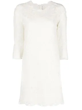 ERMANNO SCERVINO Chic and Sophisticated White Lace Dress