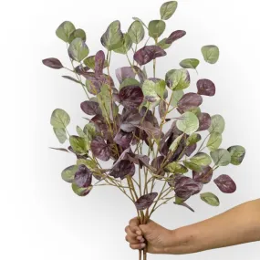 Eucalyptus Green Burgundy Artificial Flowers