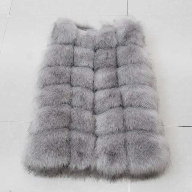 Faux Fox Fur Coat