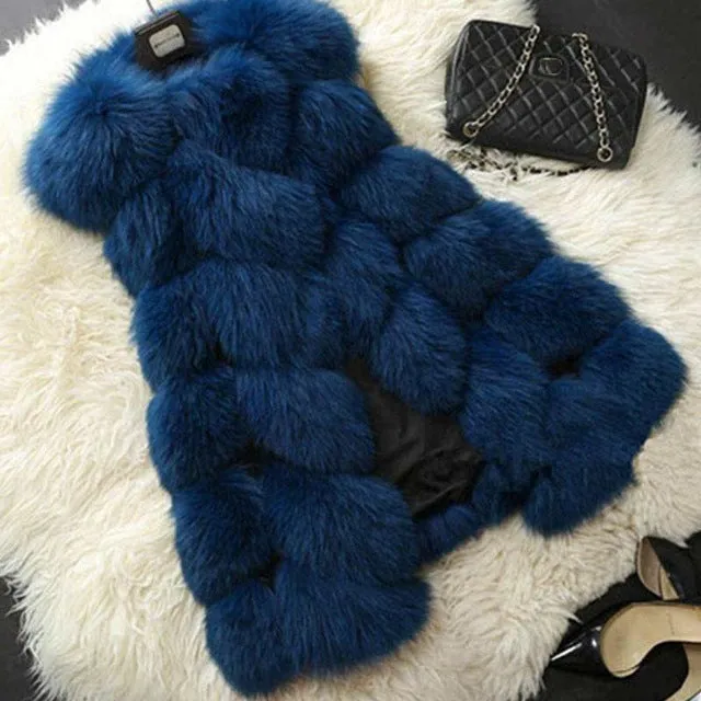 Faux Fox Fur Coat