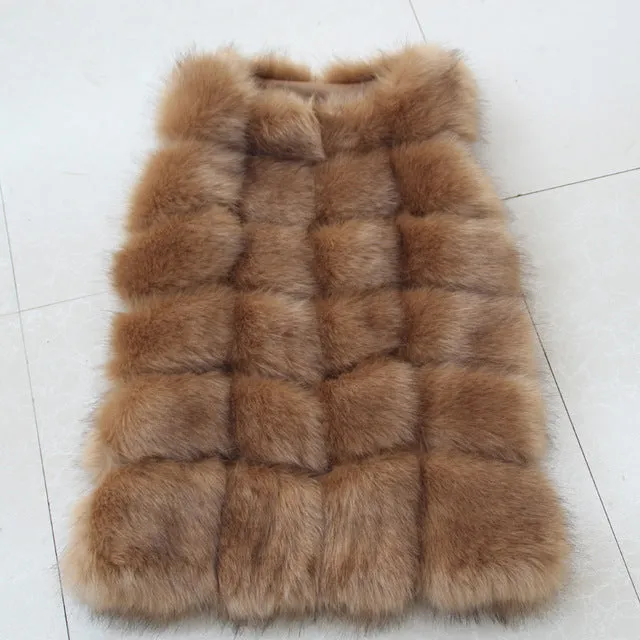 Faux Fox Fur Coat