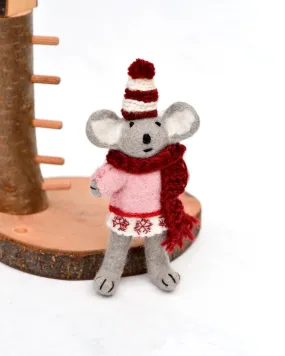 Felt Koala with Pink Sweater