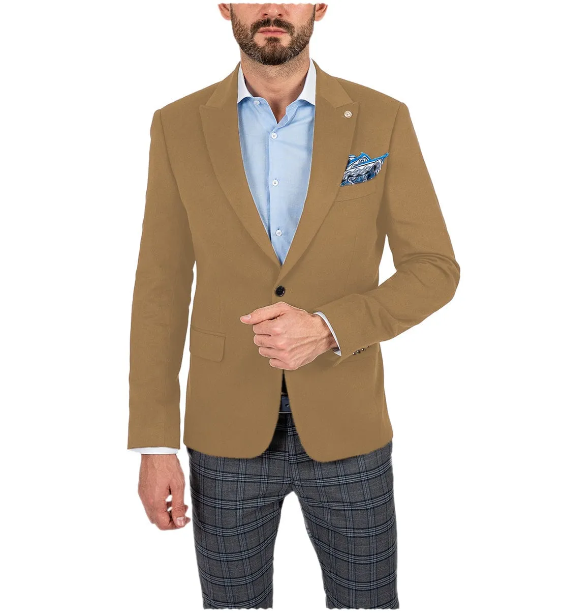 Flat Fashion Men's Flap pocket Suit Blazer