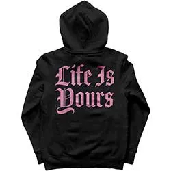 Foals Unisex Pullover Hoodie: Life Is Yours Text (Back Print)