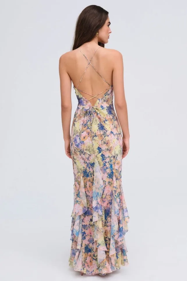 For Love & Lemons Elea Maxi Dress - Pink