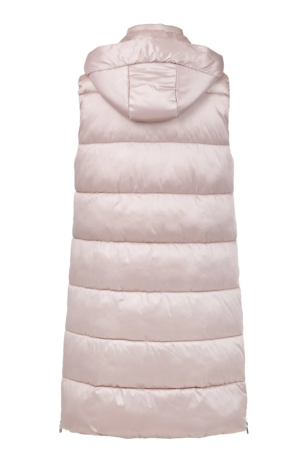 Frandsen Padded Longline Gilet in Dusty Pink