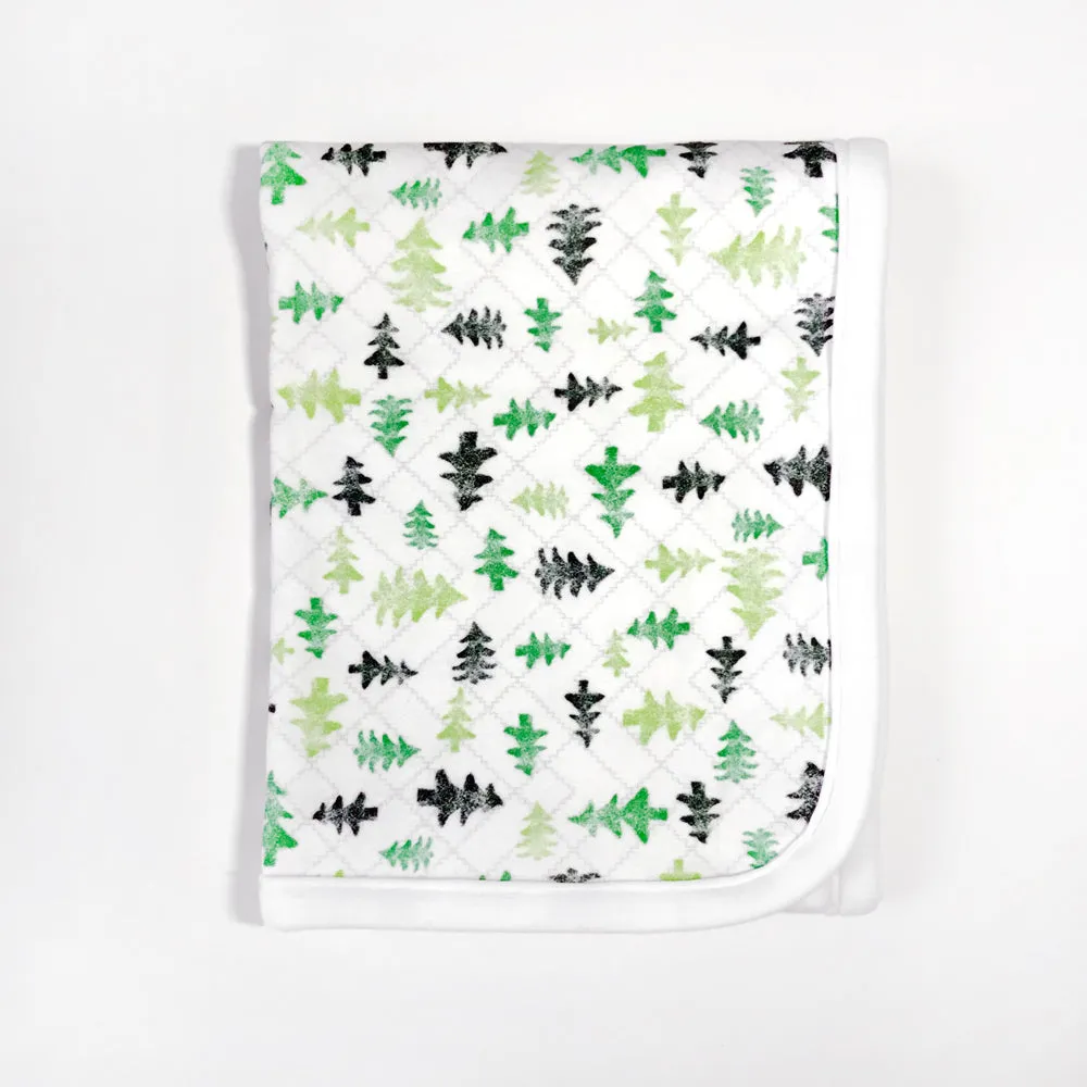 Friendly Forest Baby Receiving Blanket - Organic Cotton