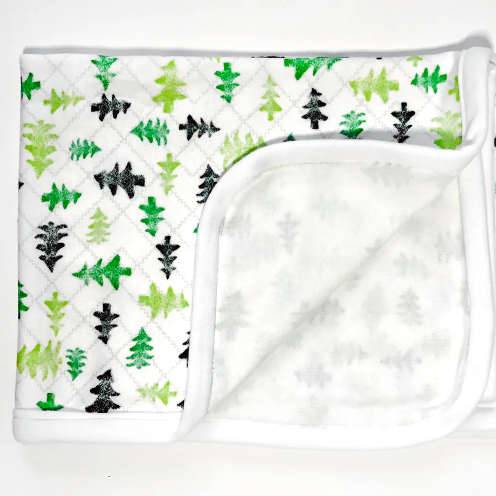 Friendly Forest Baby Receiving Blanket - Organic Cotton