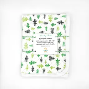 Friendly Forest Baby Receiving Blanket - Organic Cotton