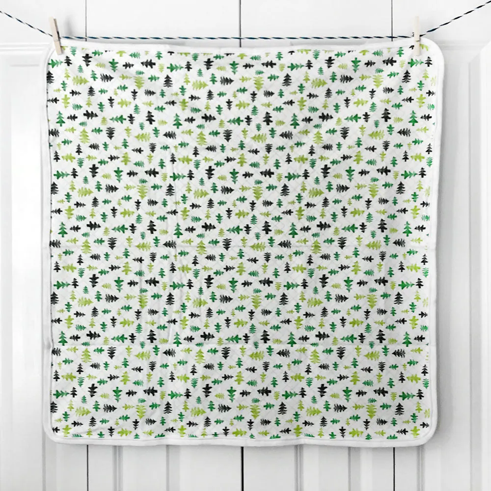 Friendly Forest Baby Receiving Blanket - Organic Cotton