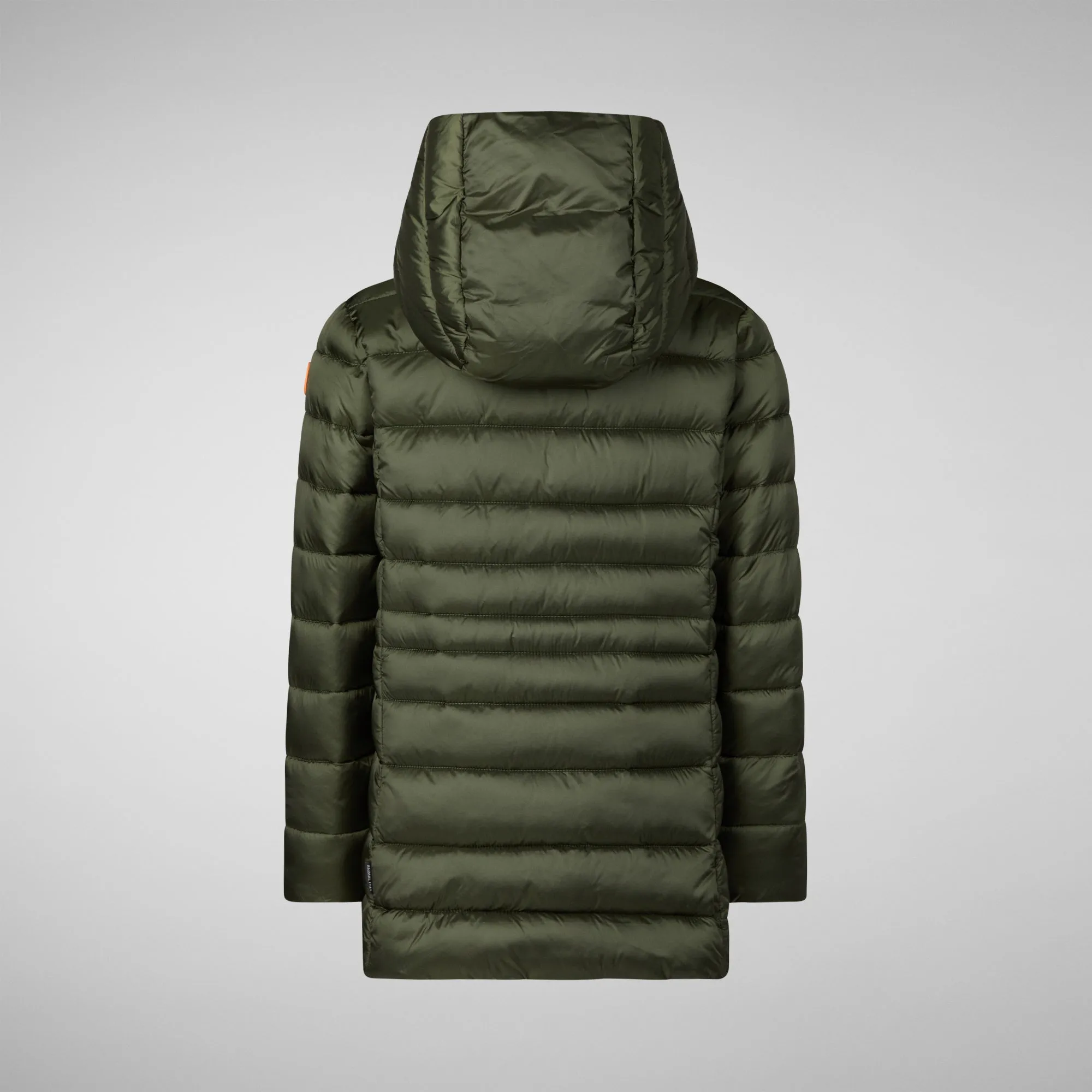 Girls' animal free Puffer jacket Maggy in pine green