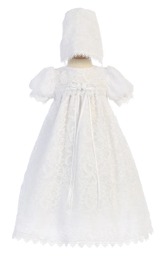 Girls White Christening & Baptism Dress - Victoria