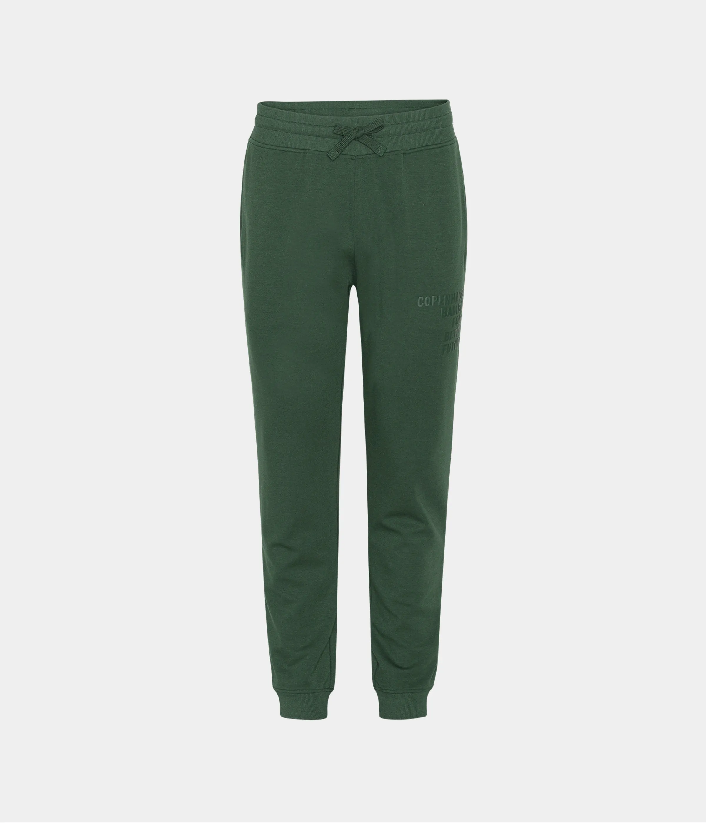 Green bamboo sweatpants with logo