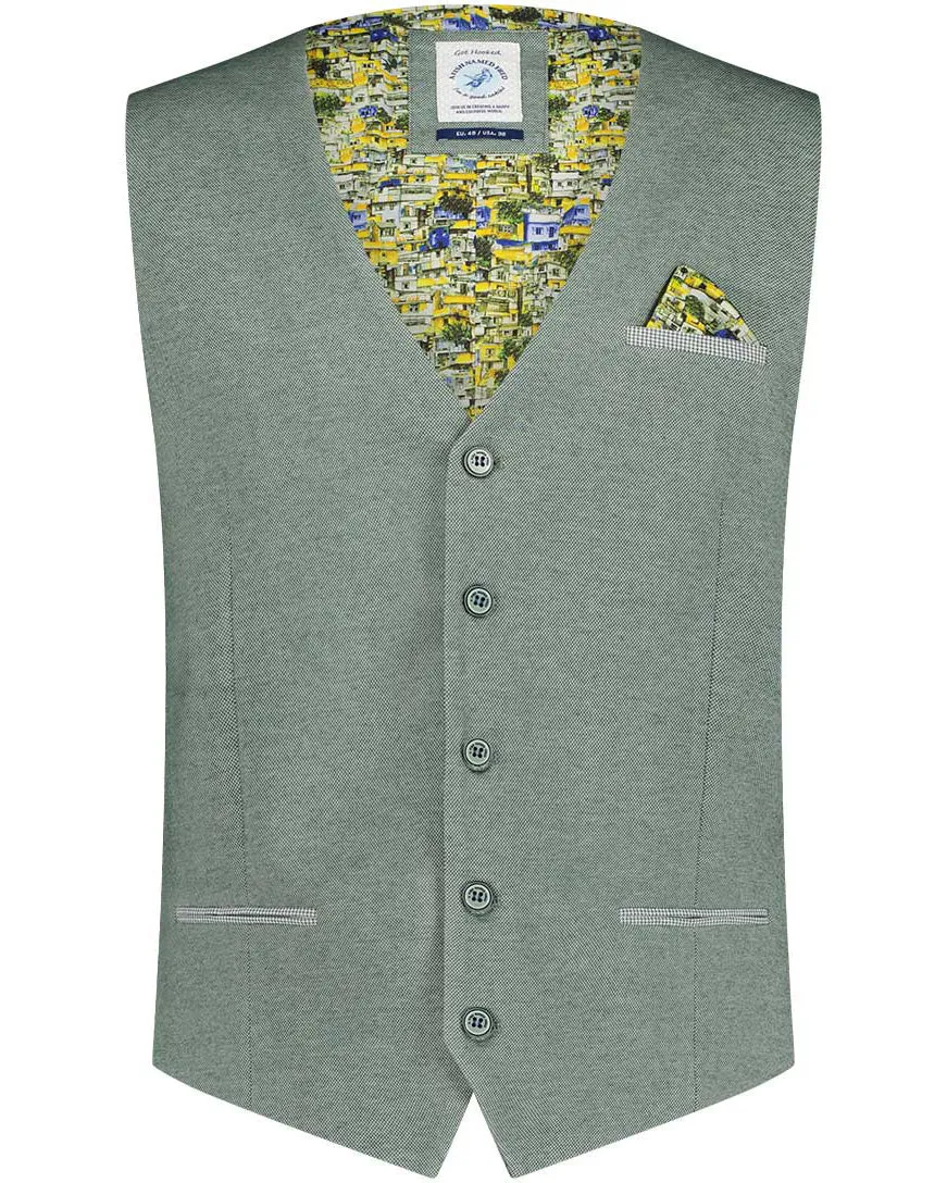 Green Pique Waistcoat