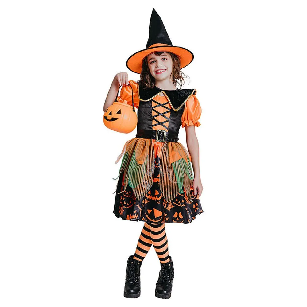 Halloween Girl's Pumpkin Witch Costume