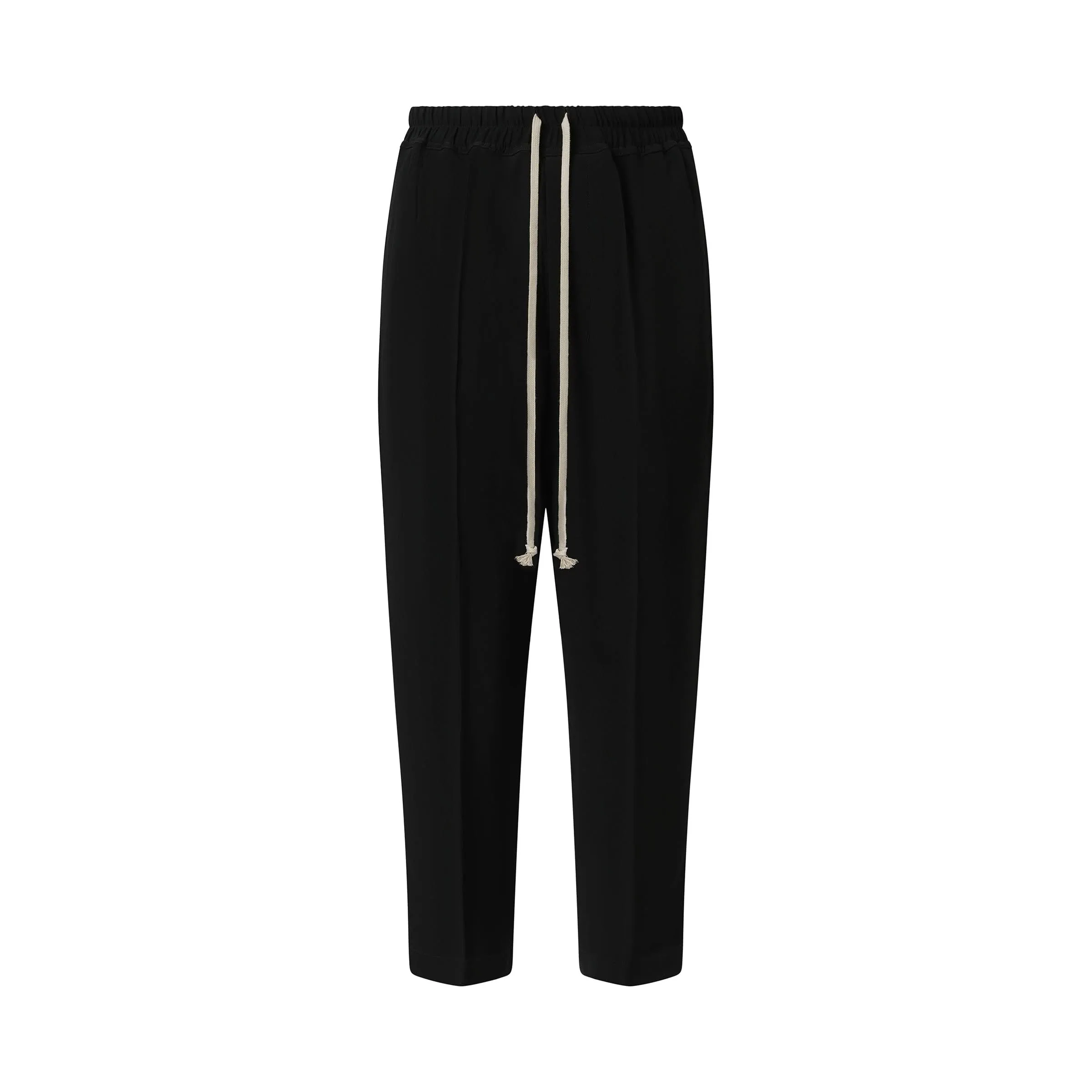 Heavy Cady Cropped Drawstring Astaires Pants in Black