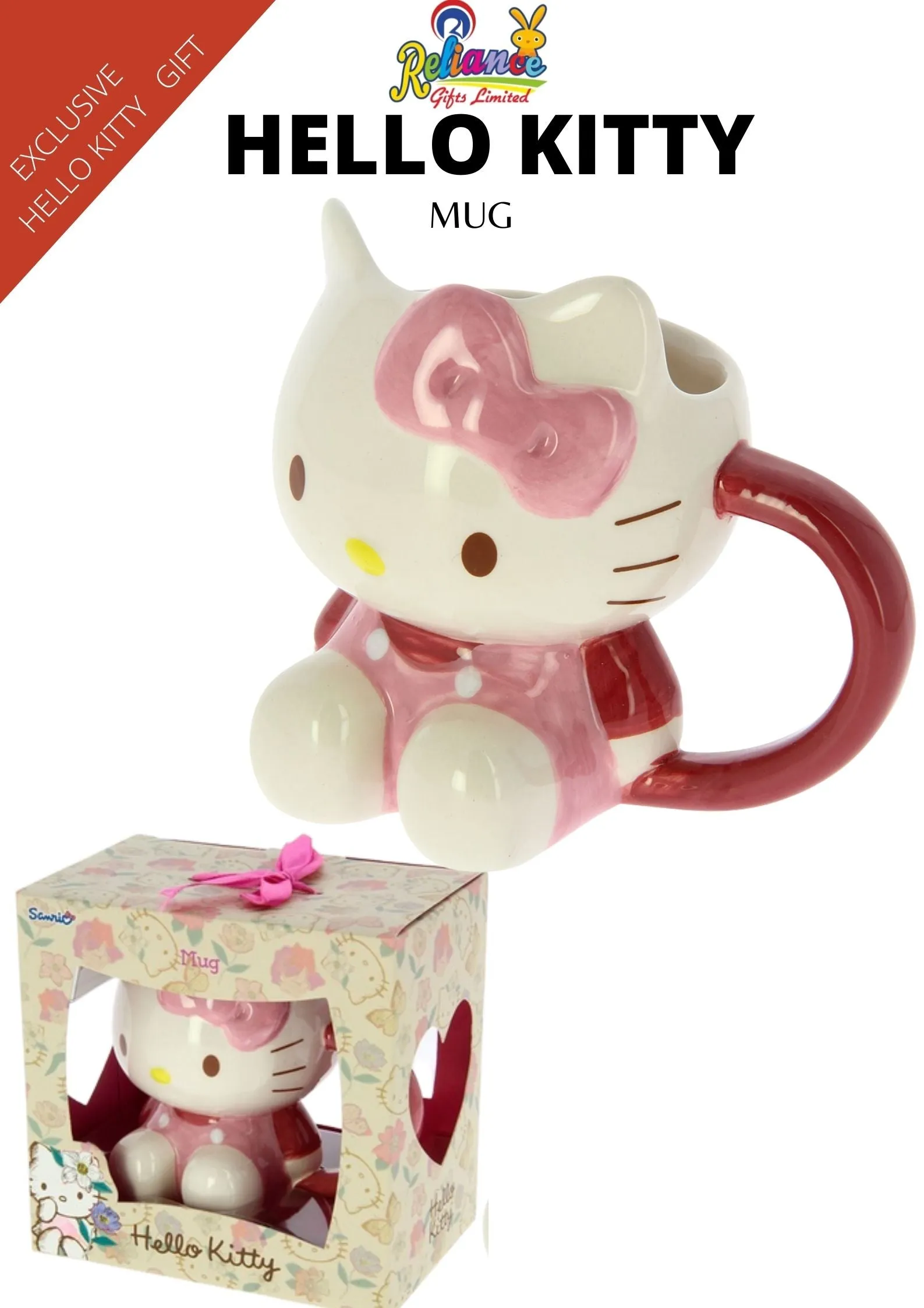 Hello Kitty 3D Ceramic Mug With Gift Box.