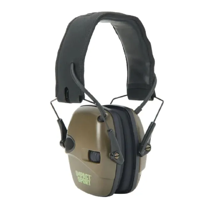 Honeywell Howard Leight R-02548 Impact Sport Electronic Shooting Earmuff with Bluetooth, Hunter Green, Medium/Large, Box of 2