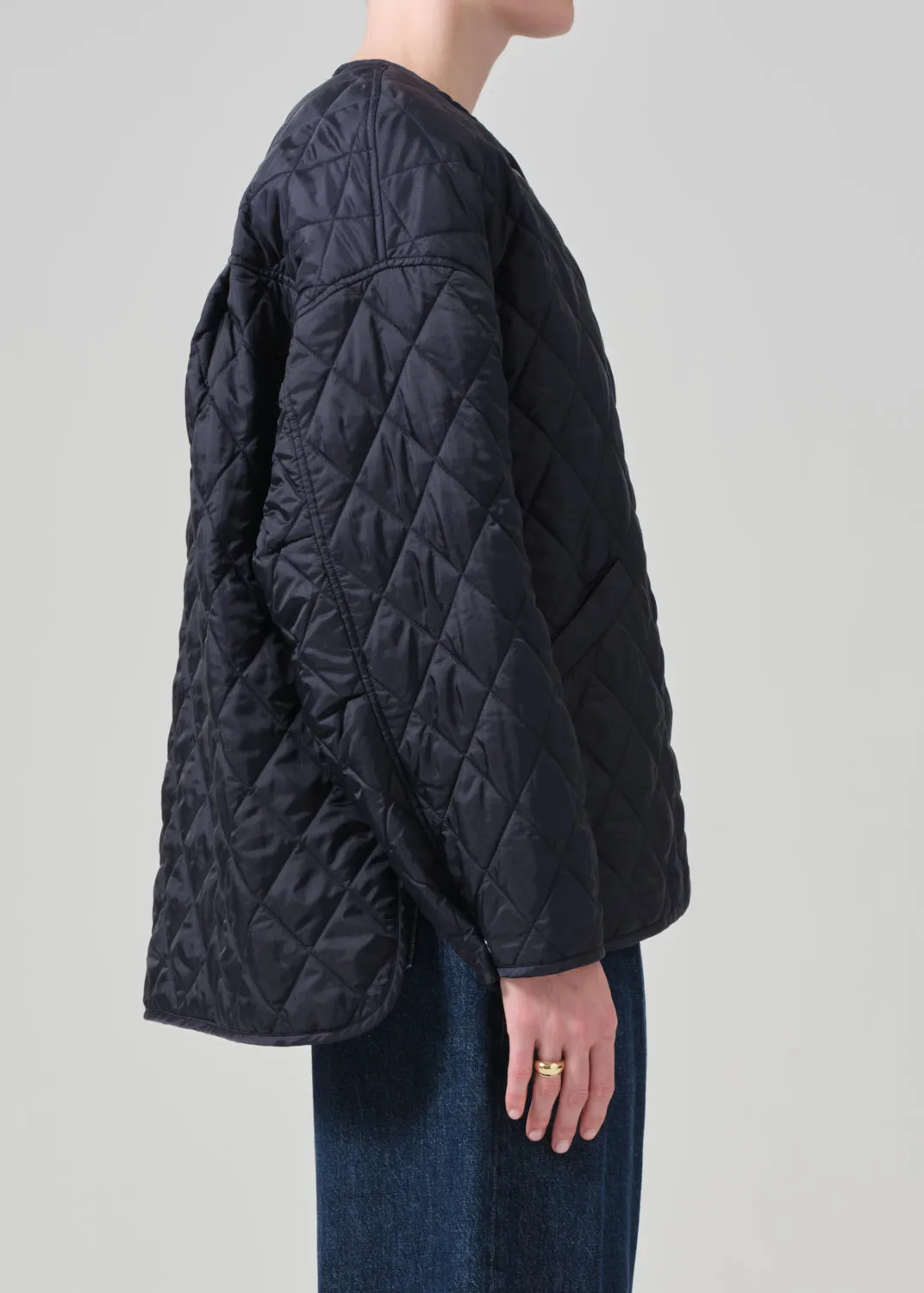 Huntleigh Quilted Coat in Ink