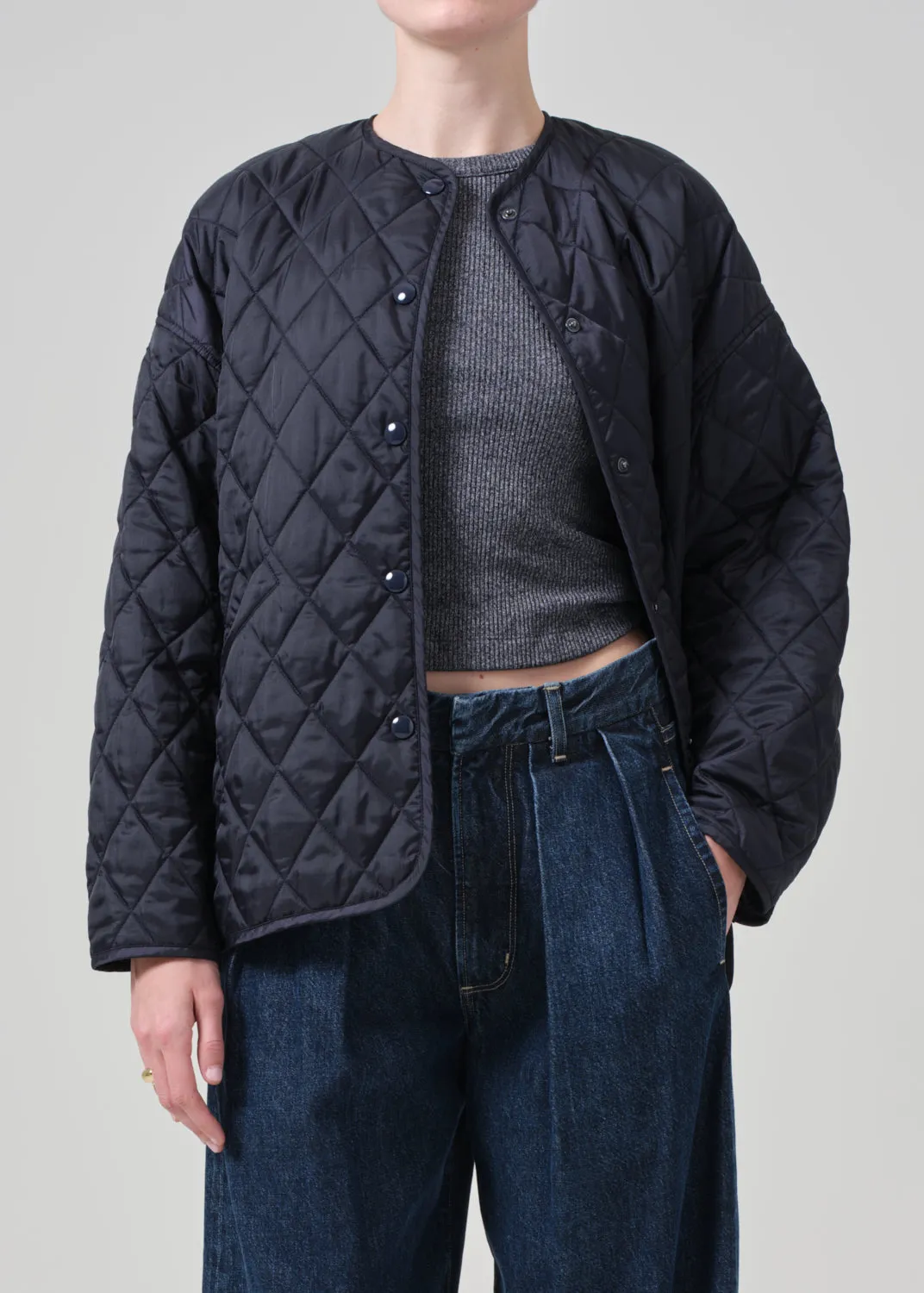 Huntleigh Quilted Coat in Ink