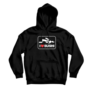 I Heart Sushi Black Hoodie