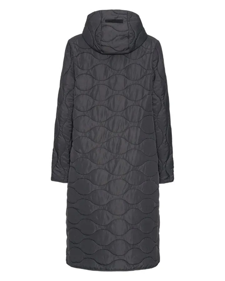 Ilse Jacobsen Long Quilted Hooded Coat