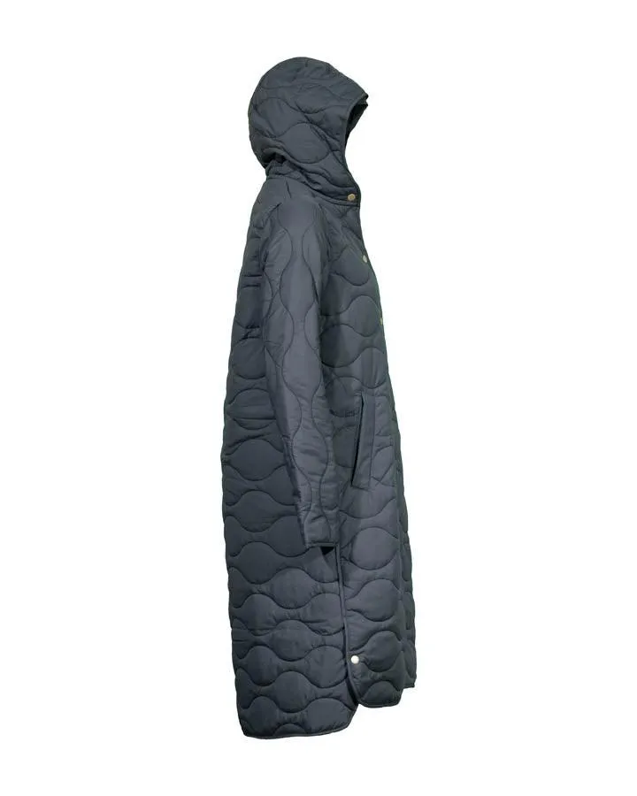 Ilse Jacobsen Long Quilted Hooded Coat