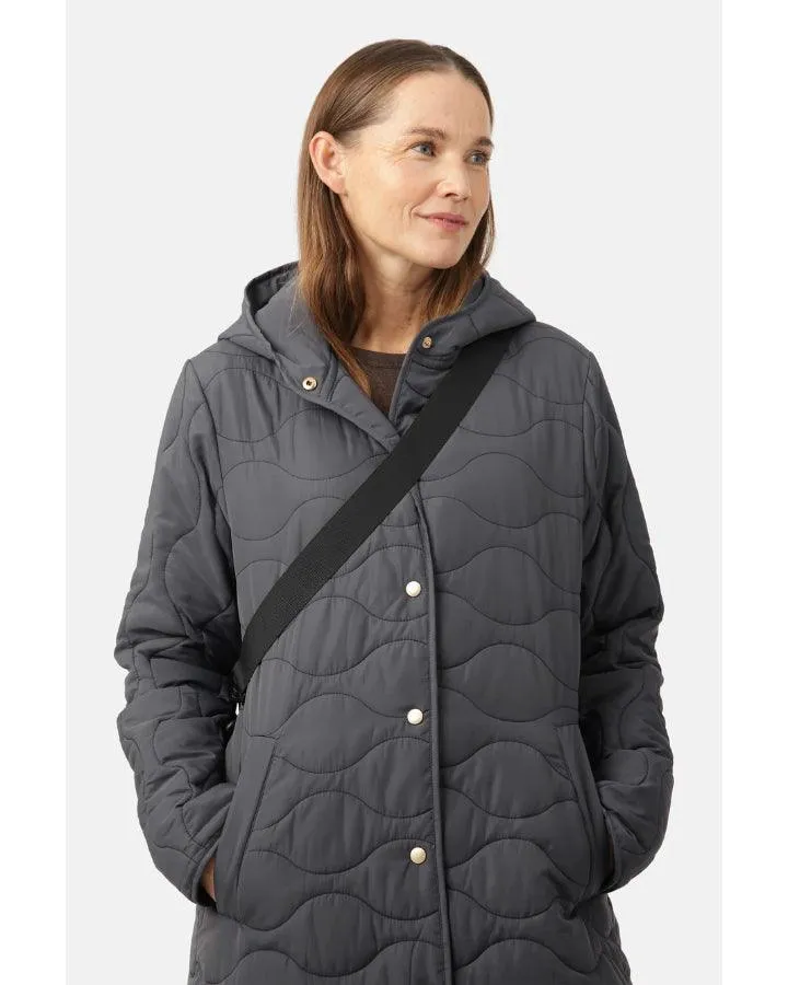 Ilse Jacobsen Long Quilted Hooded Coat