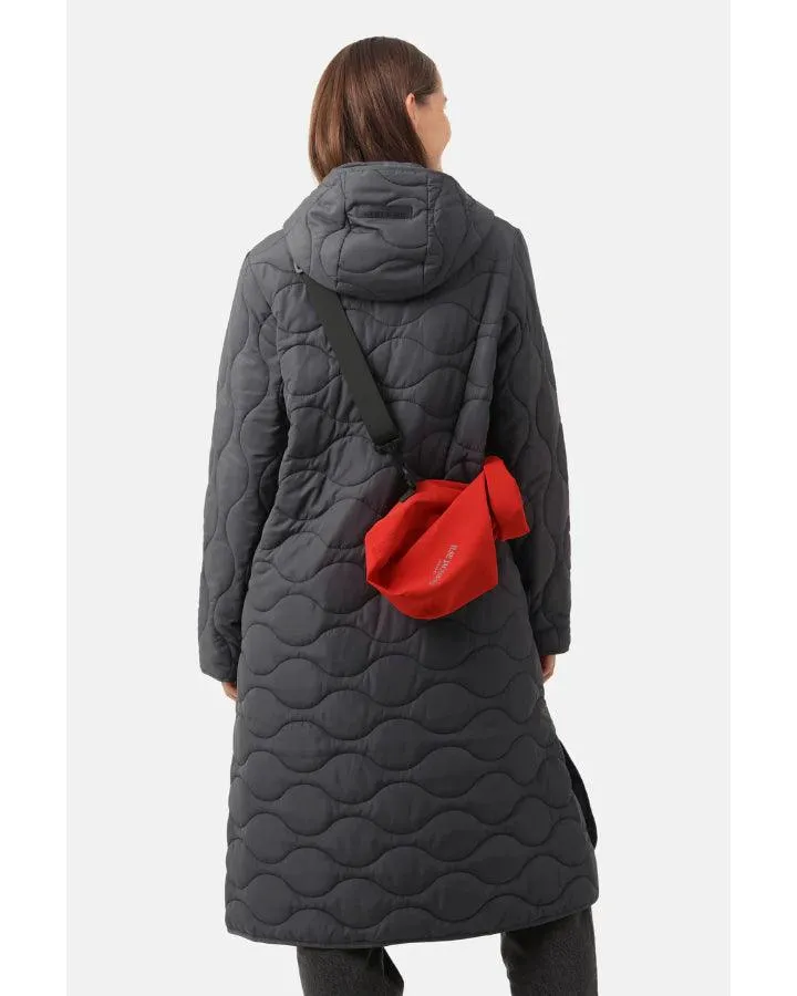 Ilse Jacobsen Long Quilted Hooded Coat