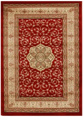 Istanbul Collection Medallion Classic Pattern Red Rug