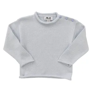 Jersey Rollneck Sweater- Blue