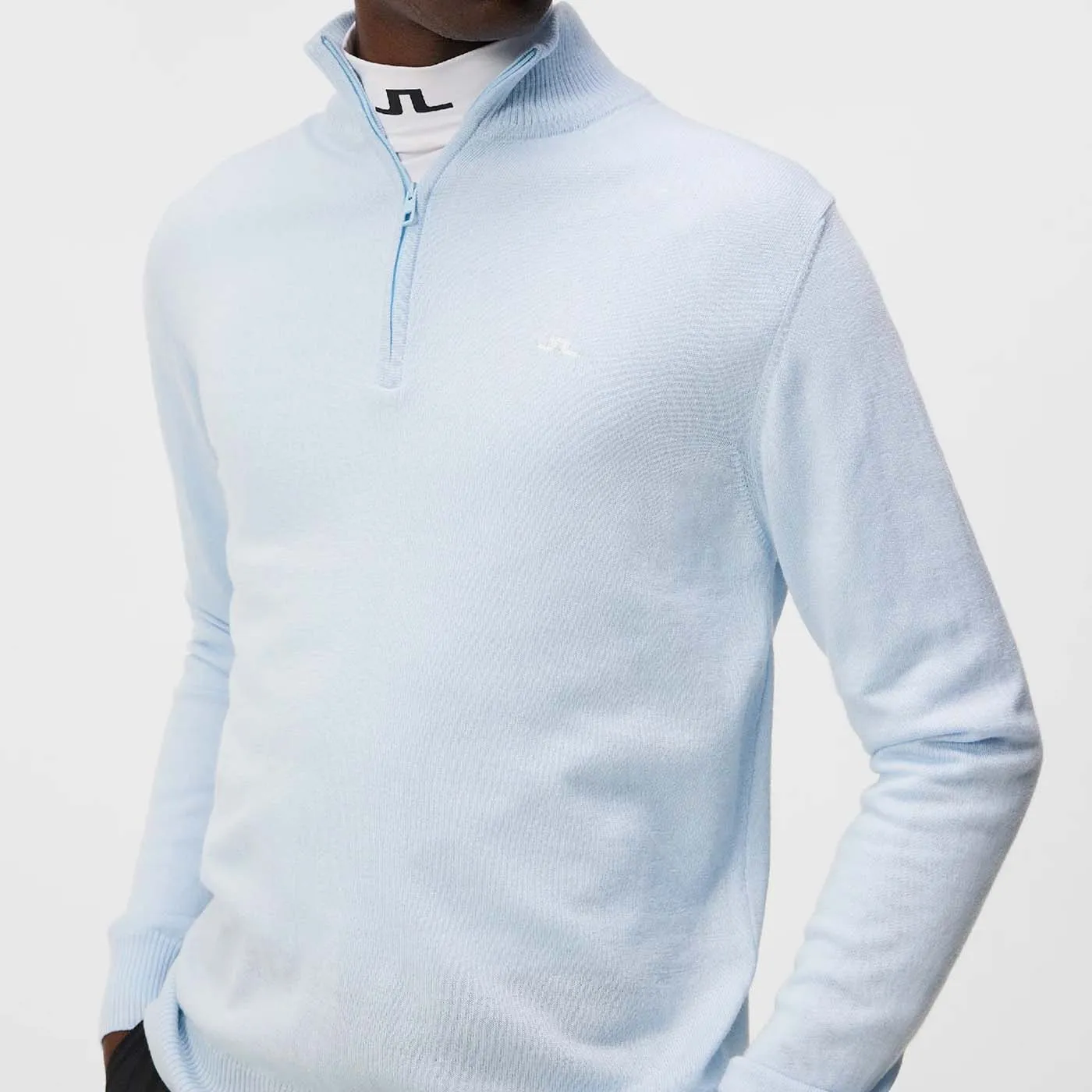 J.Lindeberg Kian 1/4 Zip Merino Golf Knit - Skyway