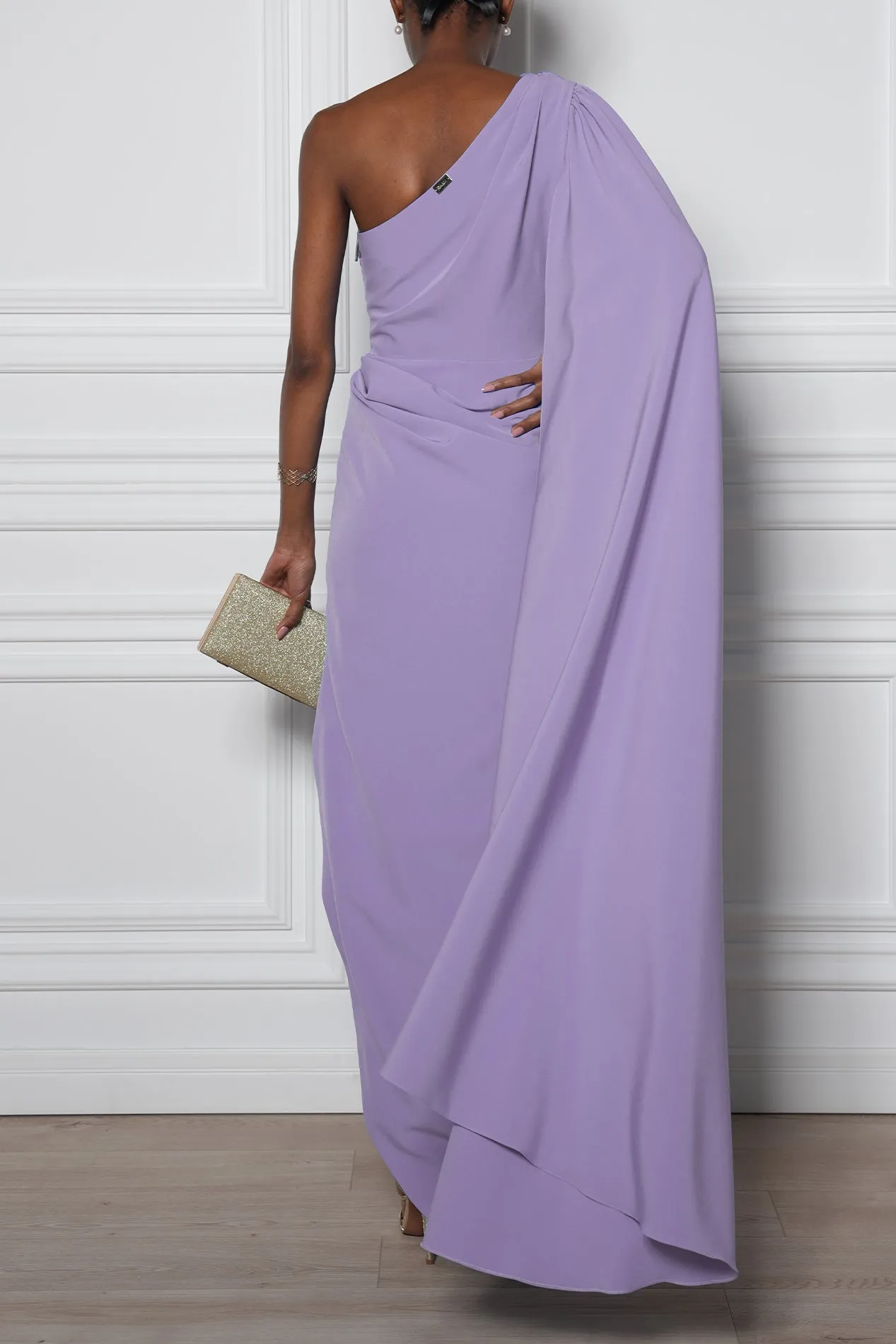 Kelly Crepe Ankle Length Dress in Hydrangea