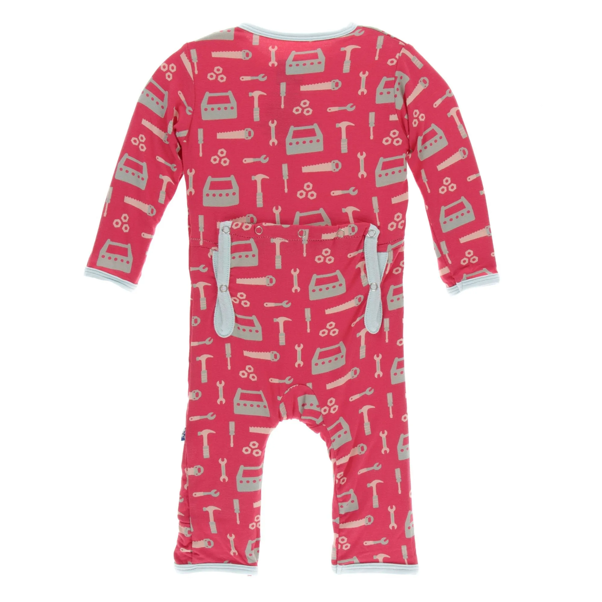 KicKee Pants Flag Red Construction Coverall with Zipper