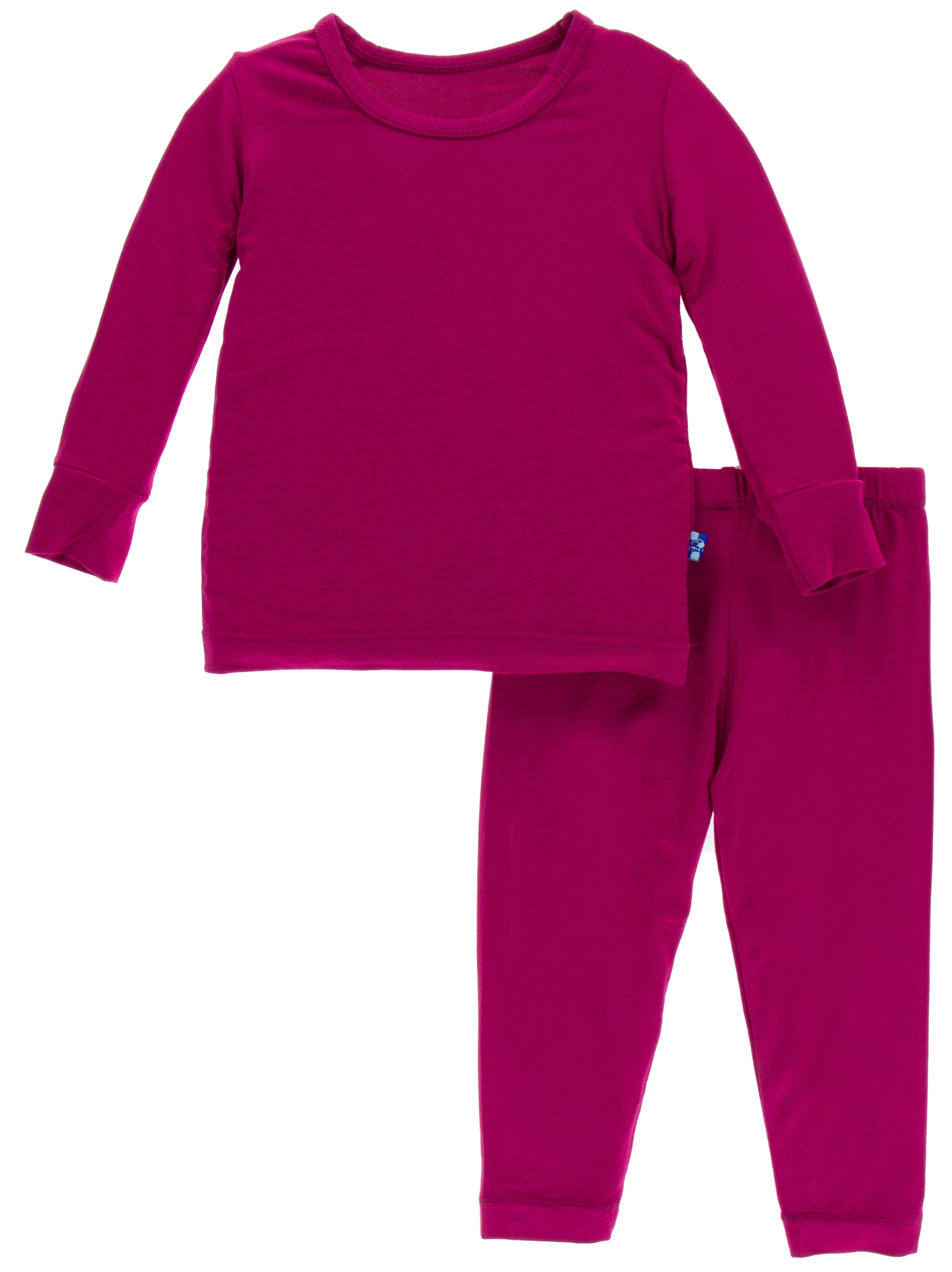 KicKee Pants Solid Dragonfruit L/S Pajama Set