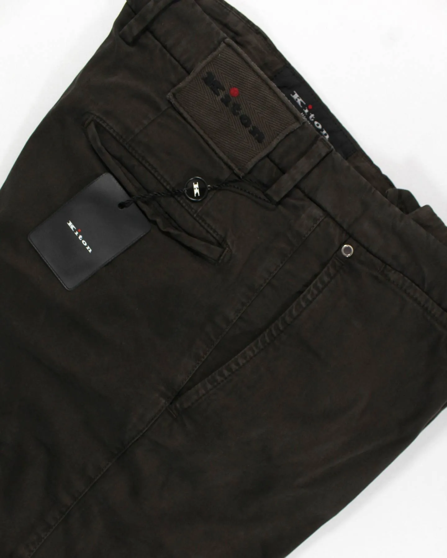 Kiton Casual Pants Dark Brown 5 Pocket Slim Fit 32