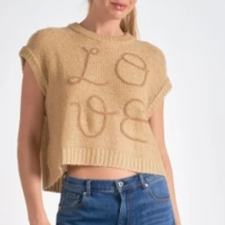 L-O-V-E Sleeveless Sweater