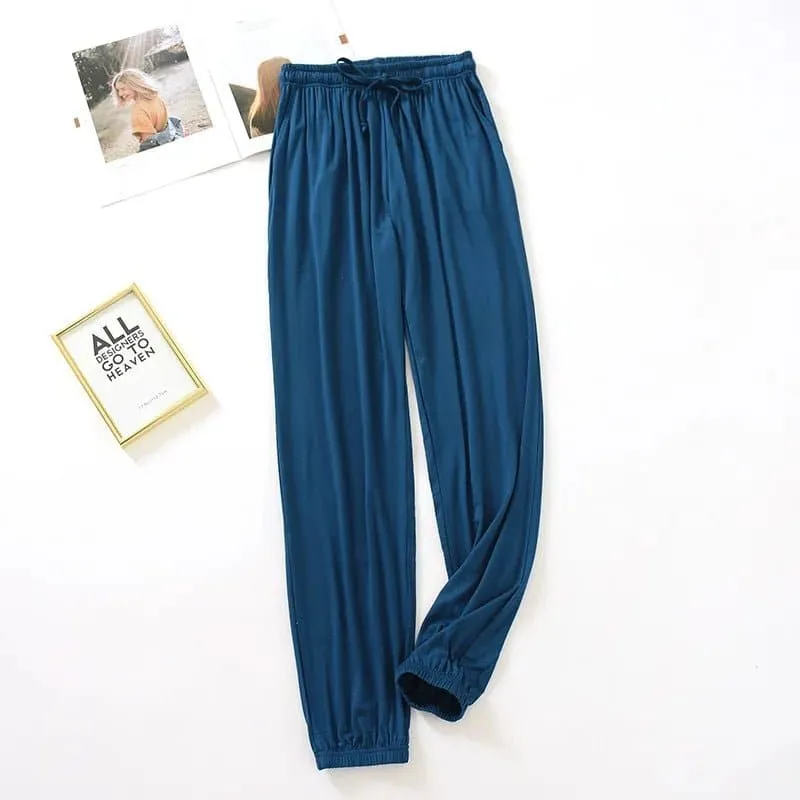 Ladies Summer Lounge Pants | Modal Fabric | Drawstring Closure | Multiple Colors | Sizes: M-XXL