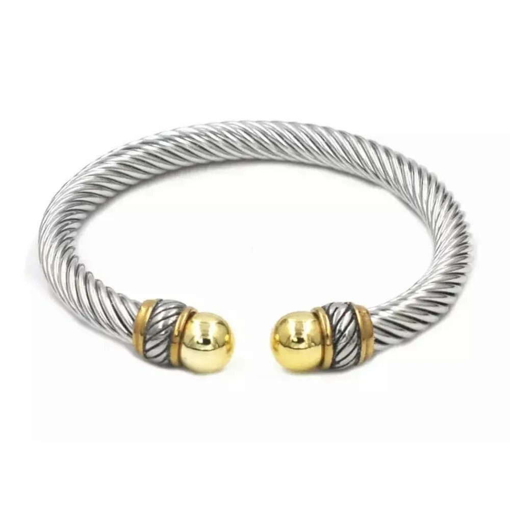 Lexi Pearl Cable Wire Cuff Bracelet