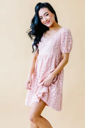 Lilibet Lace Dress // Blush