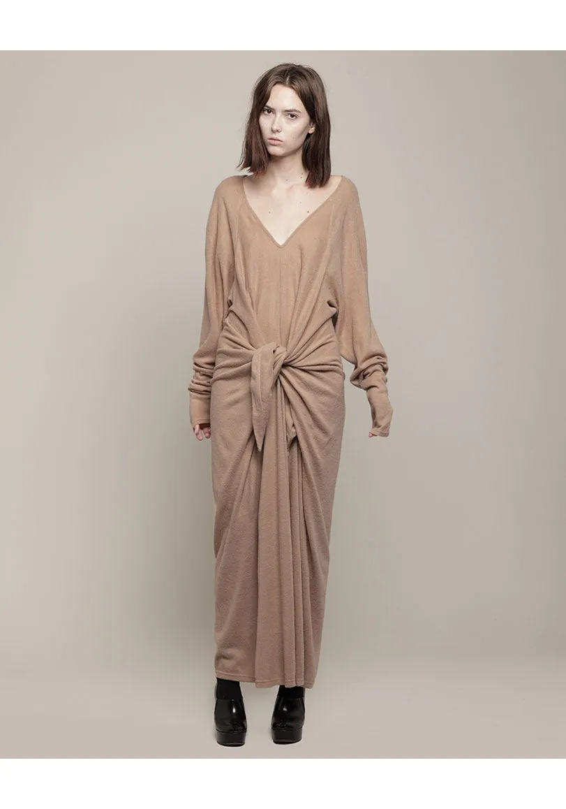 Long Tie Front Dress