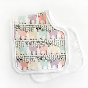 Lovely Llamas Burp Cloth - Organic Cotton