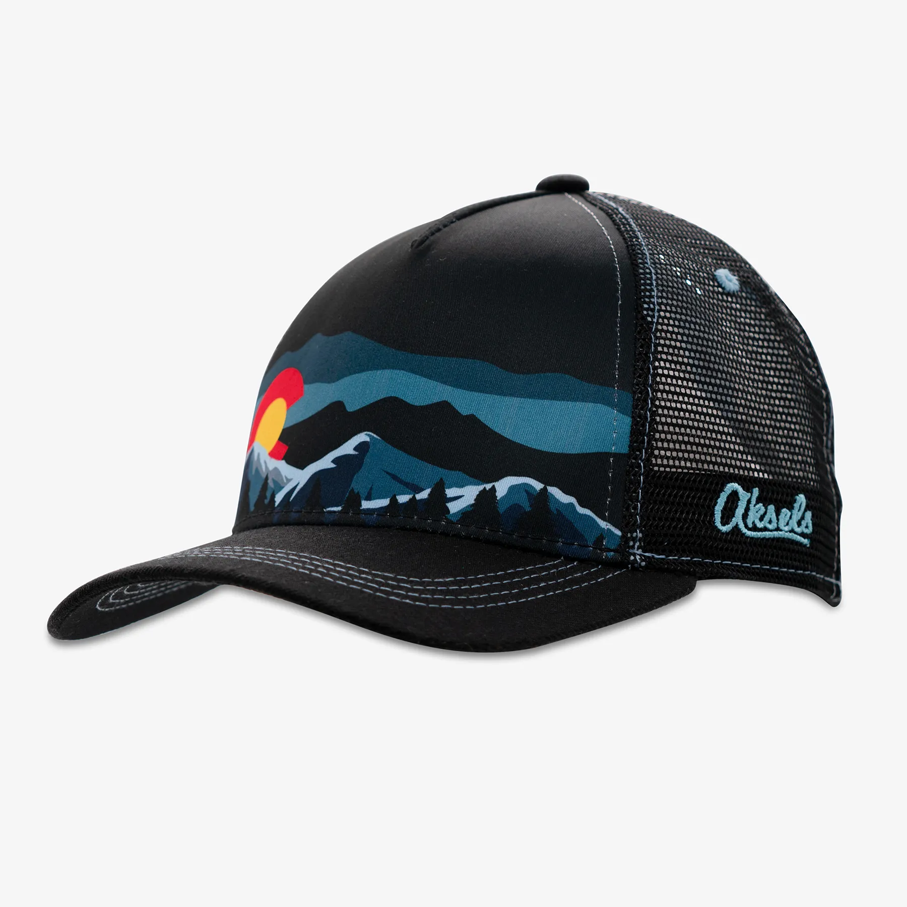 Low Pro Colorado Mountain Night Time Snapback Hat