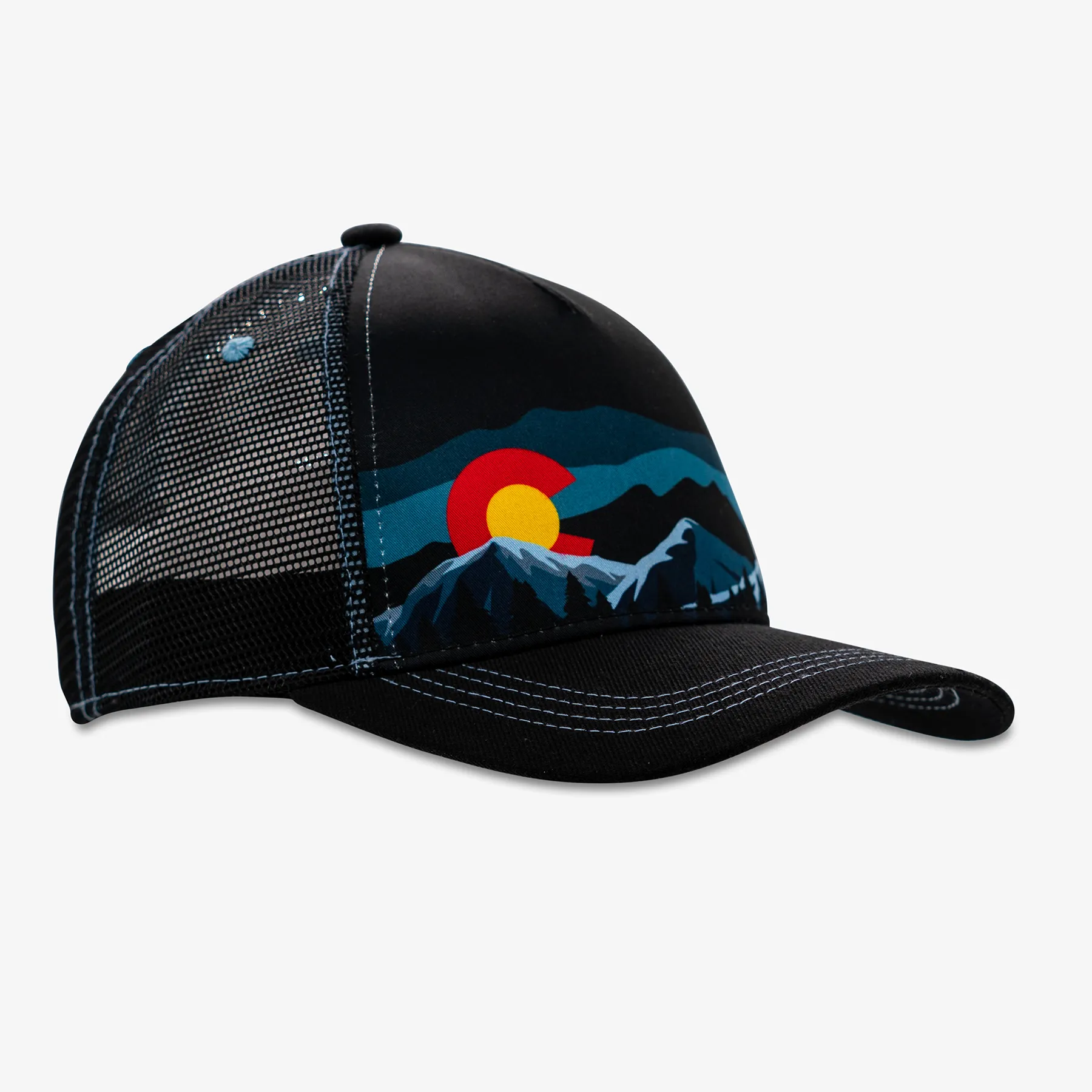 Low Pro Colorado Mountain Night Time Snapback Hat