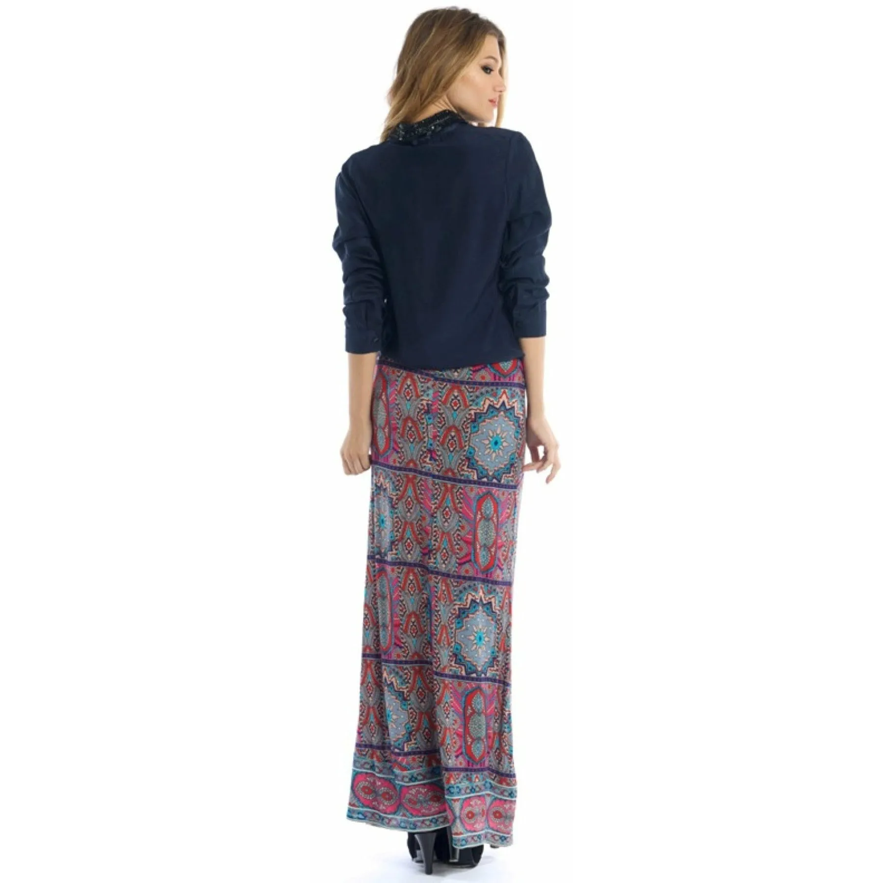 Mackenzie Fuchsia Maxi Skirt