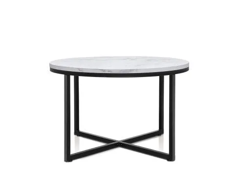 Marble Effect Coffee Side Table 70cm x 45cm