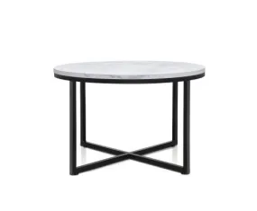 Marble Effect Coffee Side Table 70cm x 45cm