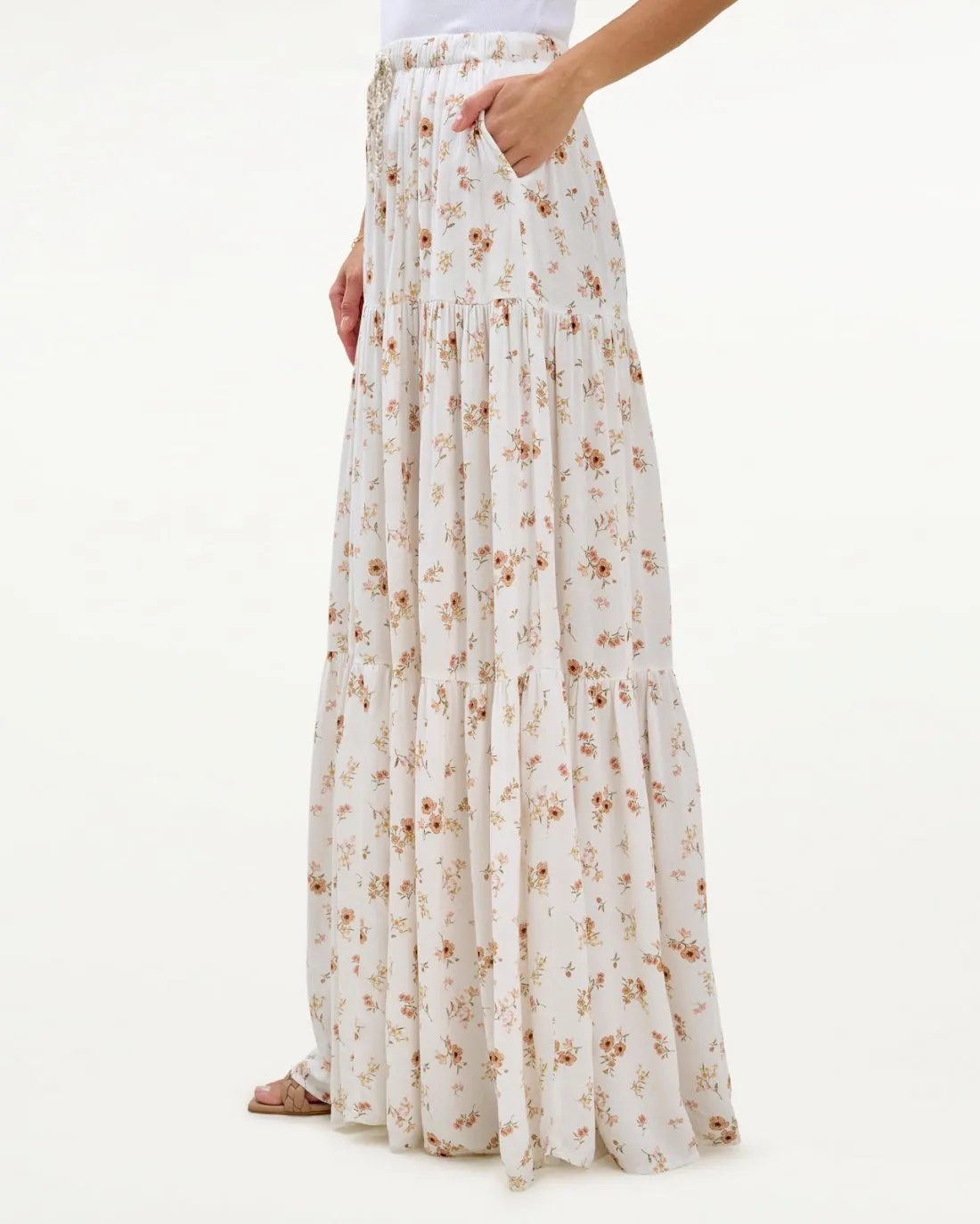 Mary Lawless Lee x Splendid Floral Maxi Skirt